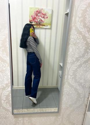 🌙 темно-синие плотные джинсы палаццо от бренда sinsay🌙8 фото