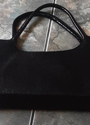 Стильная маленькая черная сумочка итальялия3 фото