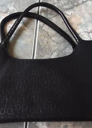 Стильная маленькая черная сумочка итальялия4 фото