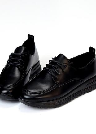 Туфли на шнуровке "maryland", черные, экокожа