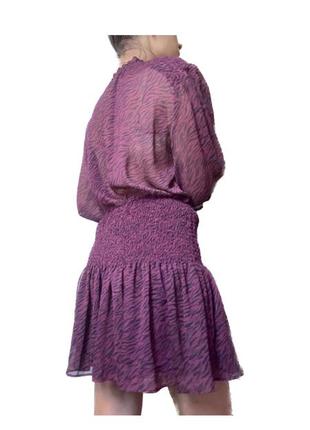 Сукня zara шифонова сукня стильний принт зебра7 фото