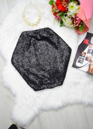 Чорна спідниця гумка в паєтки