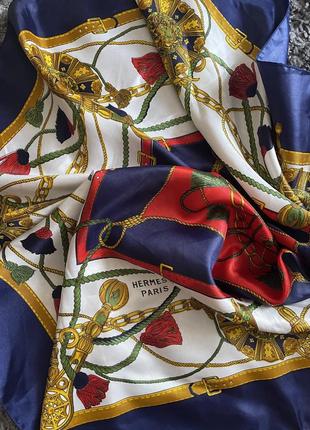 Платок hermes medallion silk scarf