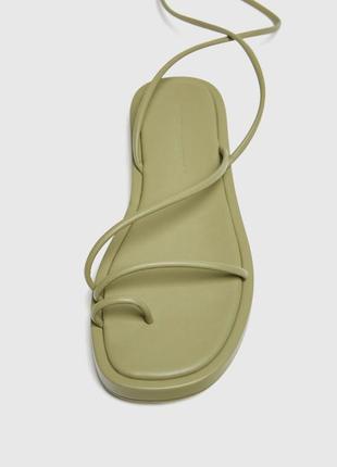 Босоножки на завязках сандалии на пальчик3 фото