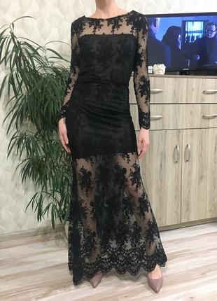 Платье вечернее черное1 фото