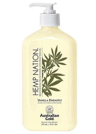 Лосьйон для закріплення засмаги australian gold hemp nation vanilla pineapple