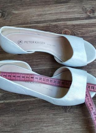 Туфли с открытым носком peter kaiser. размер 37,5. кожа.5 фото