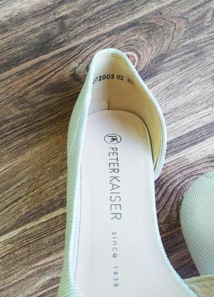 Туфли с открытым носком peter kaiser. размер 37,5. кожа.4 фото