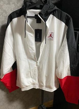 Куртка jordan aj4 lightweight jacket 'white / black
