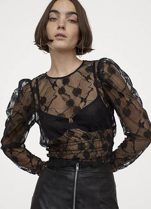 Нежная прозрачная блузка от hm m/l