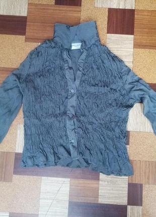 Блуза жатка з перламутровими ґудзиками1 фото
