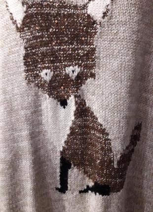 Брендовый   классный свитер с лисой р.20 от f  & f3 фото