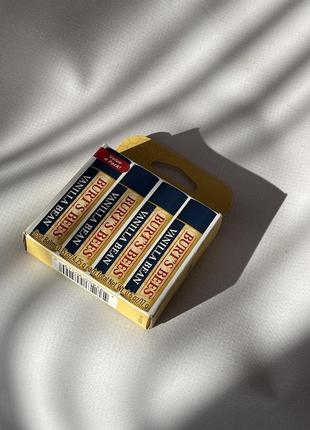 Набір бальзамів burt's bees lip balm vanilla bean4 фото