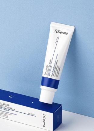Крем для комплексного зволоження з керамідами і колагеном j’sderma collamide intensive cream 50 мл