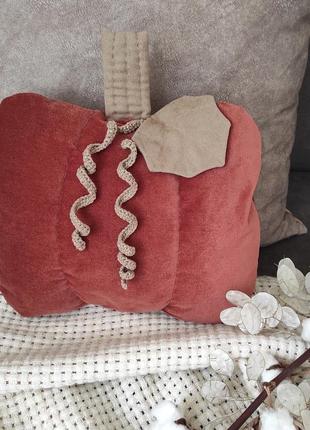 Декоративні гарбузи, осінній декор, декоративна подушка, хеллоуїн