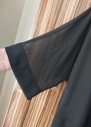 Модная шифоновая лёгкая широкая обьёмная прямая оверсайз блузка zara3 фото