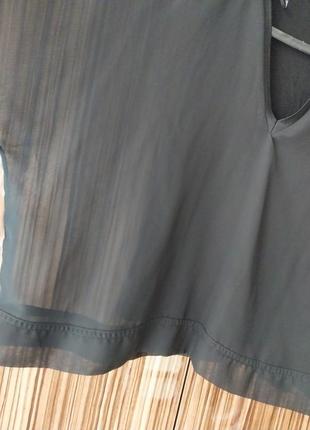 Модная шифоновая лёгкая широкая обьёмная прямая оверсайз блузка zara4 фото