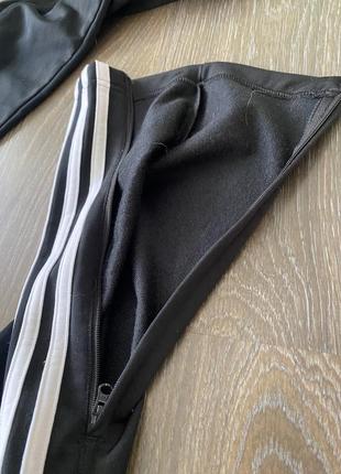 Adidas trico zip men's tricot  track training pants ce9963 black/white6 фото