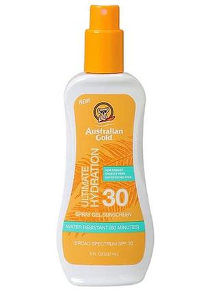 Сонцезахисний спрей-гель australian gold ultimate hydration spray gel spf30