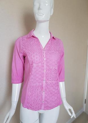 Нежная итальянская блуза с гипюровыми вставками lili dudu