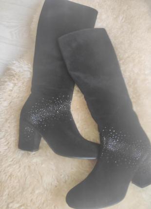 Сапожки женские. натуральная замша. осень