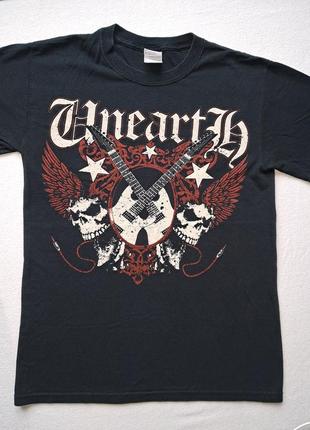 Футболка с черепами и гитарами мерч рок металл