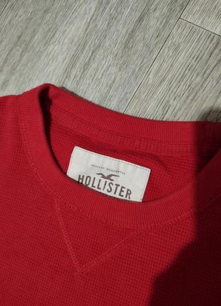 Мужская кофта / свитшот / hollister / красный коттоновый свитер / мужская одежда / лёгкий свитер /2 фото