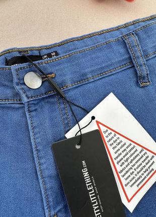 Шорты джинсовые, эластичные, высокая посадка7 фото