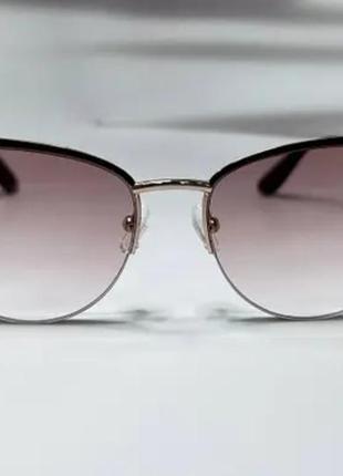 Корректирующие очки для зрения женские бабочка срезанный верх оправы в металлической оправе4 фото