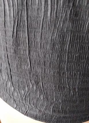 Чёрная фактурная под тиснение кожи футболка с длинным рукавом zara2 фото