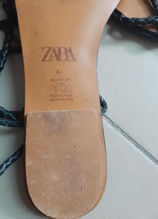 Стильные босоножки zara р.41 на завязках9 фото