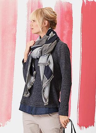 Оригинальный вязаный свитшот с джинсовыми вставками