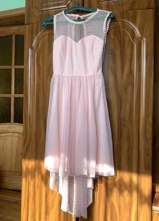 Платье персикового цвета1 фото
