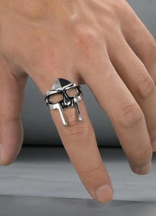 Мужское кольцо в стиле панк рок хип хоп кольцо в форме шлема готическое кольцо унисекс2 фото