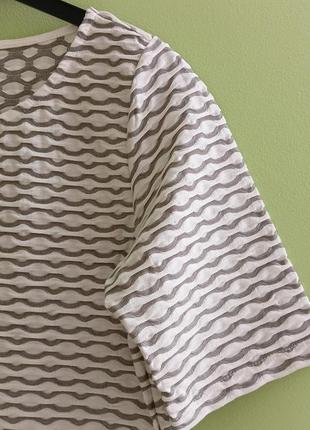 Блуза классика трикотажная полоска симметрия базовая вещь2 фото