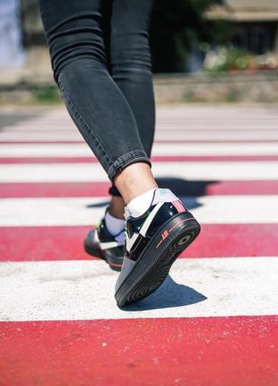 Женские кроссовки nike air force 1 vandalized iridescent black green / smb7 фото