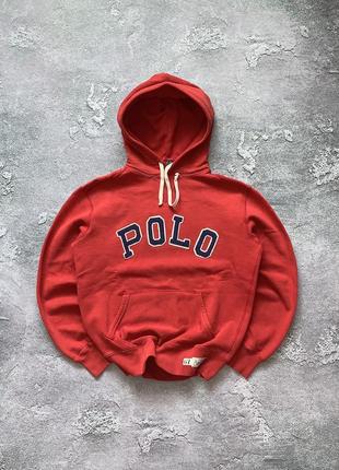 Polo ralph lauren s hoodie big logo большое лого поло ральф лаурен худи кофта с капюшон свитшот байка