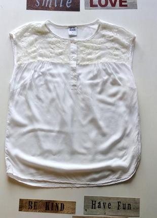 Блуза біла, без рукавів, vero moda