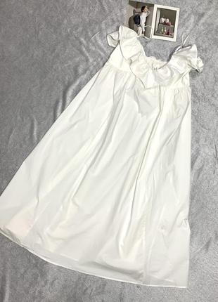 H&m платье, сарафан миди  с рюшами3 фото