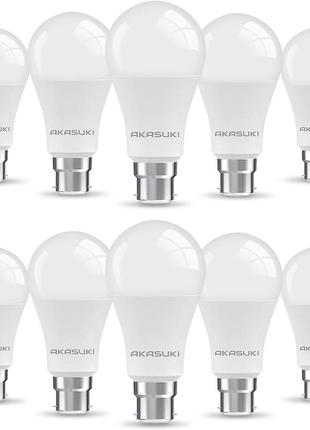 100w еквівалент лампи розжарювання, akasuki led b22 bayonet light bulb 10 pack 13w b22 led bulbs, 1055lm, енергозберігаюча лампа