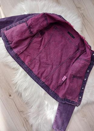 Джинслва курточка,фіолетова джинсовка4 фото