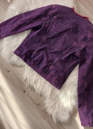 Джинслва курточка,фіолетова джинсовка5 фото