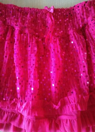 Нарядная шифоновая юбка на резинке для танцев и других мероприятий.10 фото