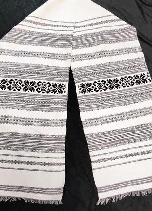 Весільний рушник без написів чорно-білий 190х33 см універсальний весільний рушник