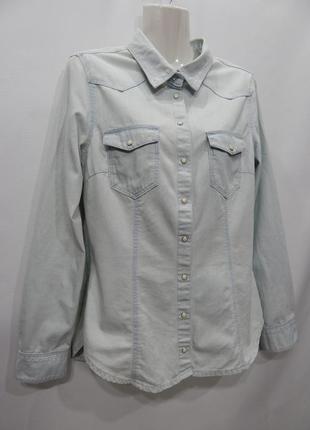 Рубашка фирменная женская джинс сток vintage h&m ukr 46-48 р.003tr (в указанном размере, только 1 шт)