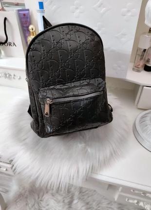Женский черный модный брендовый рюкзак портфель рюкзачок3 фото