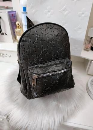 Женский черный модный брендовый рюкзак портфель рюкзачок