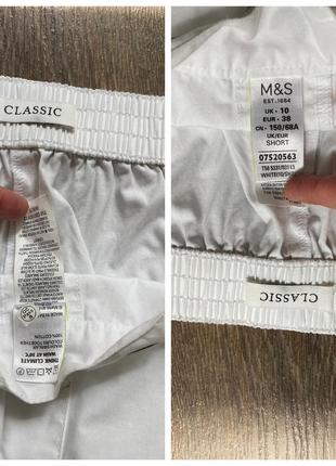 Marks & spencer 10рр м новые натуральные белые бриджи шорты3 фото