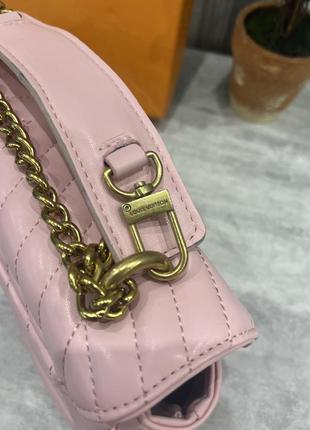 Женская сумка в стиле louis vuitton ,клатч через плечо в цвете пудры4 фото