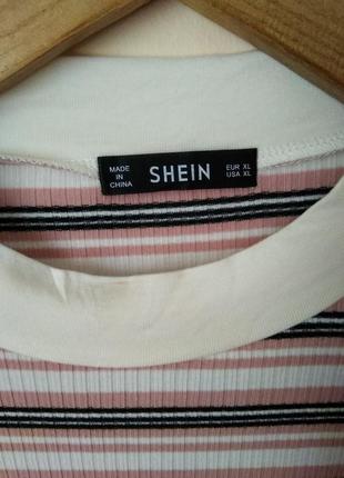 Платье shein меди в рубчик3 фото